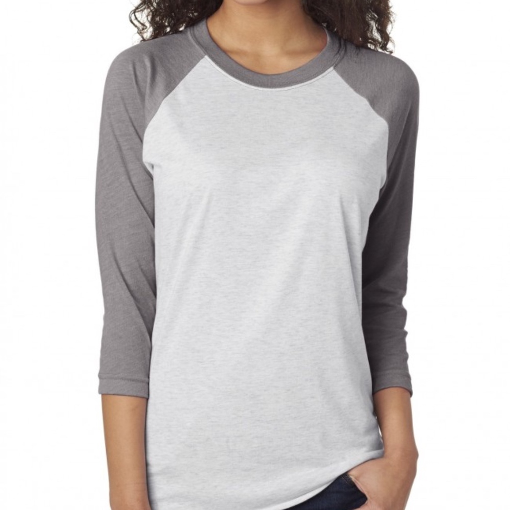 Lot of Next Level Unisex Tri-Blend 3/4 Raglan Tee